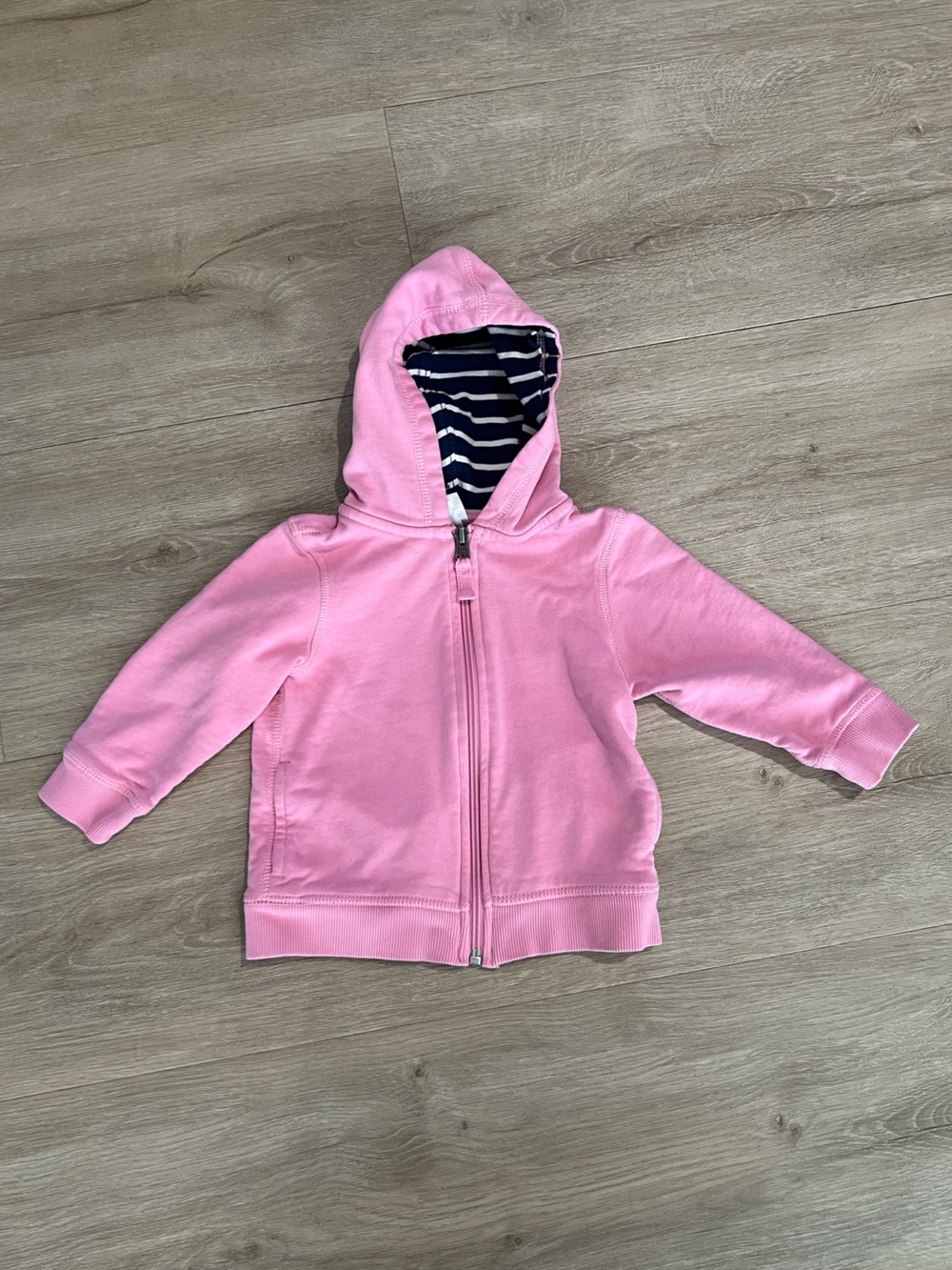 Hanna Andersson Kids Zip Hoodie- size 2T, color: pink